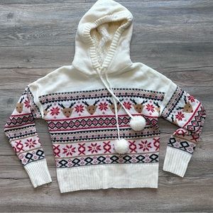 Hoodie Size Medium Winter/Christmas/ Reindeer